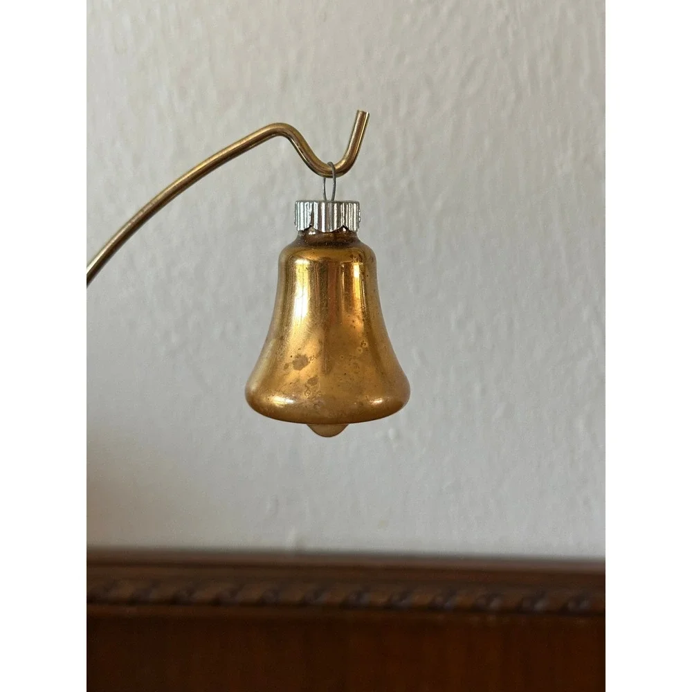 Vintage Shiny Brite Price‎ Cap 2'' Gold Bell Christmas Ornament
